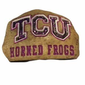 TCU HORNED FROGS rock paper weight desk decor